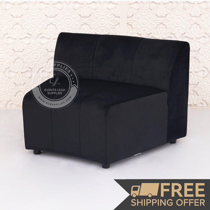 ARORA Black Curved Modular Sofa