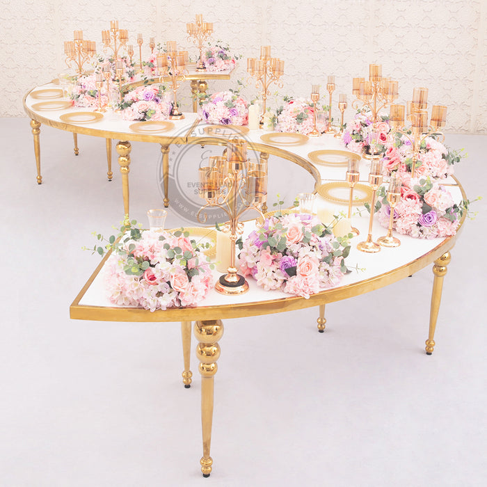 semi-circle cake table