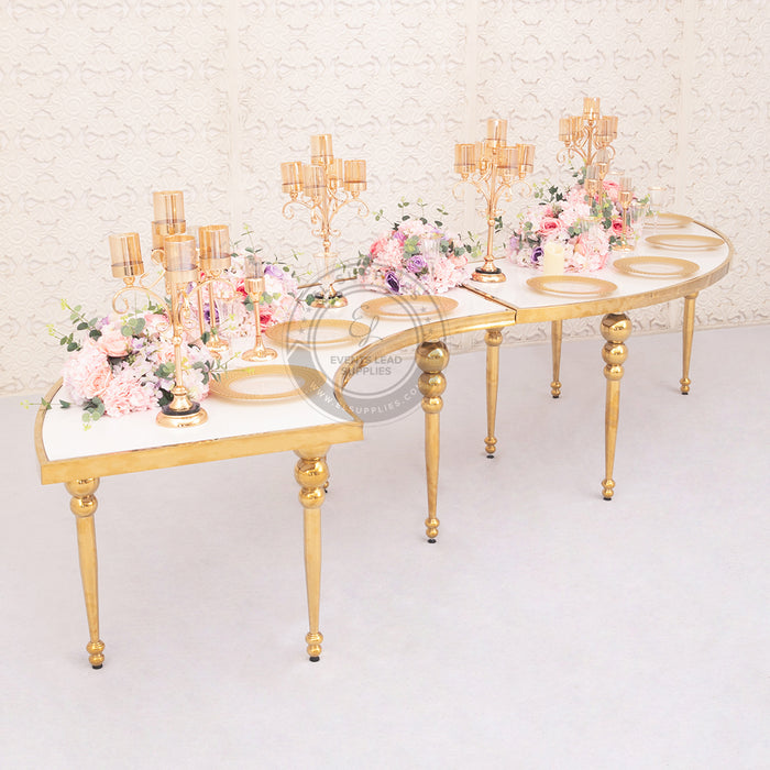 semi-circle table for anniversaries