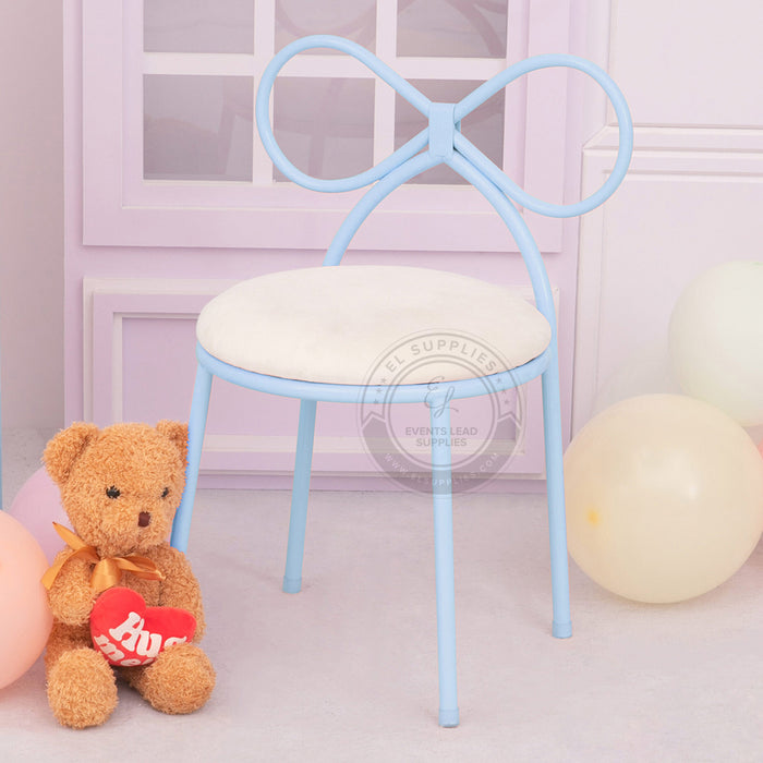 KOMBOS Kids Chair Blue Frame with White Cushion