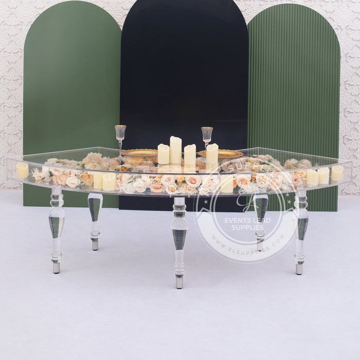 NIAMH Clear Acrylic Serpentine Table