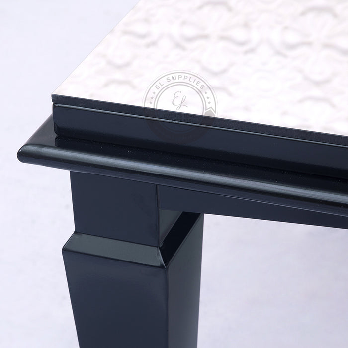 Rectangular Dining Table and Chairs (Black)