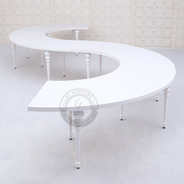 half round dining table