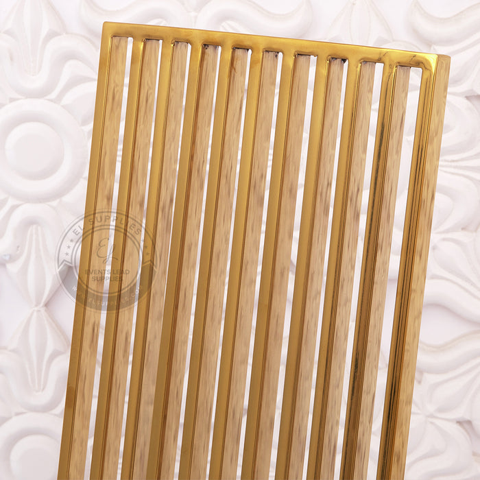 VORAGE Gold Wedding Chair Backrest Close up