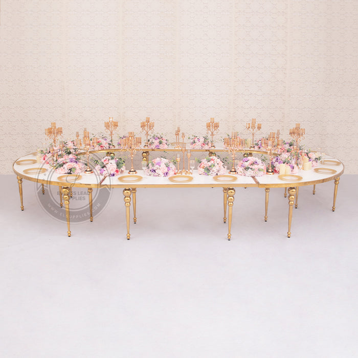 gold serpentine table 