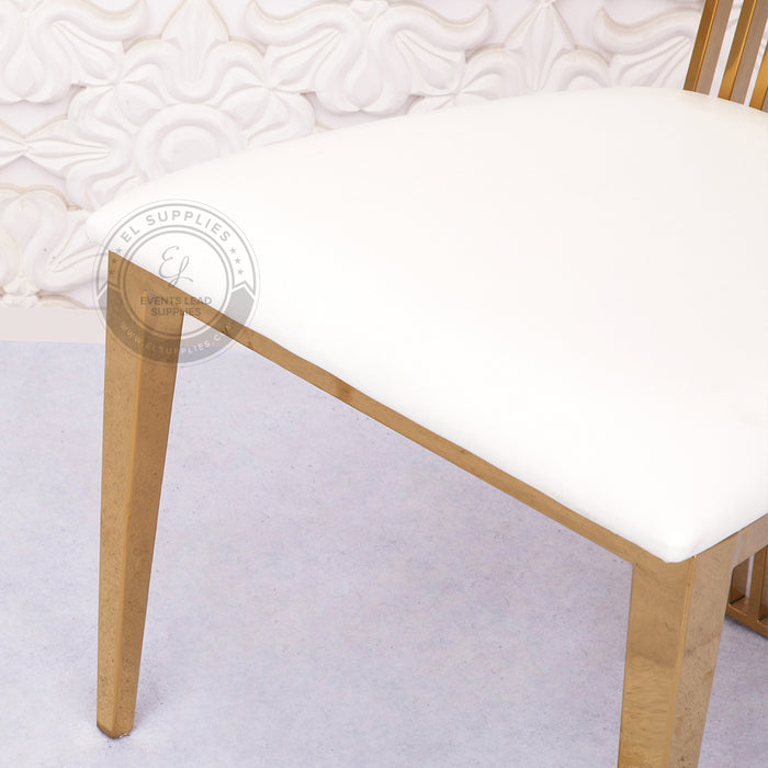 VORAGE Gold Wedding Chair cushion close up