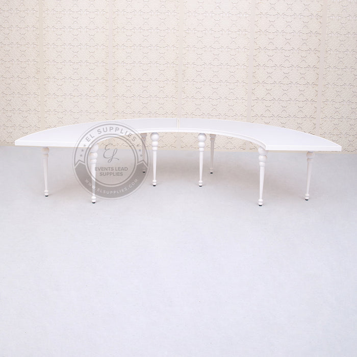 semi circle dining table