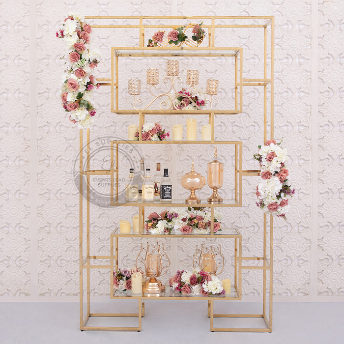 AUGUSTA Gold Bar Rack with decoration