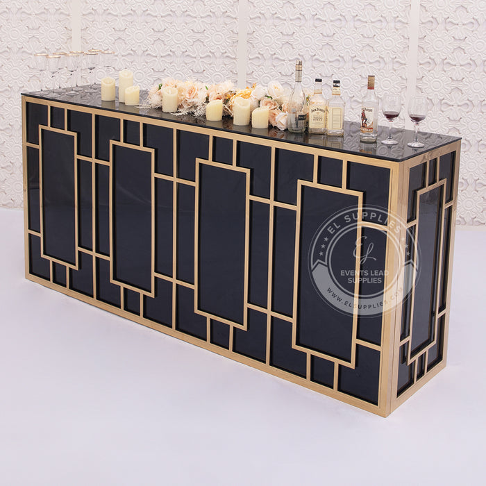 DALI Gold & Black Foldable Bar Table