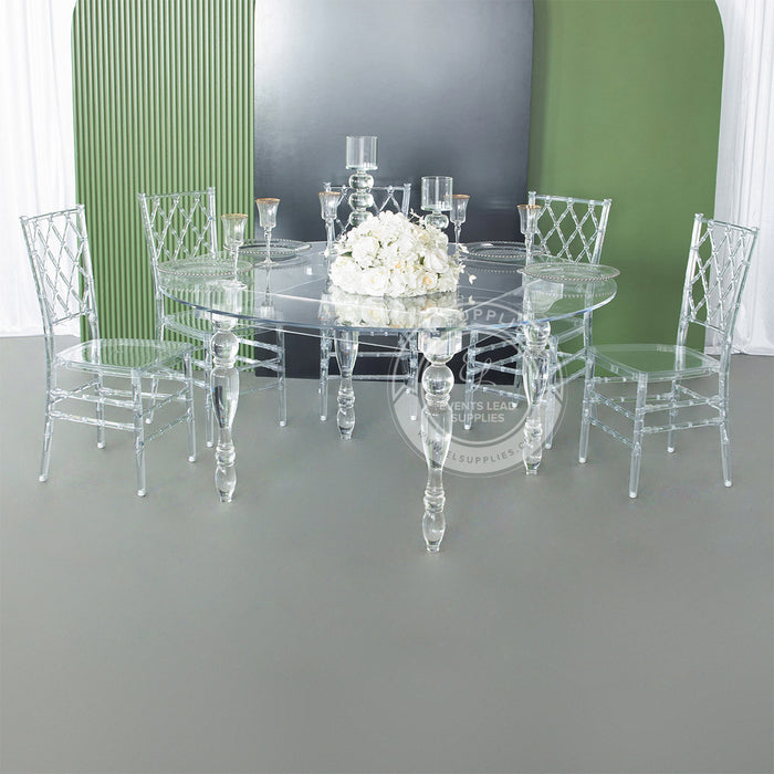 CLARITY Round Acrylic Dining Table