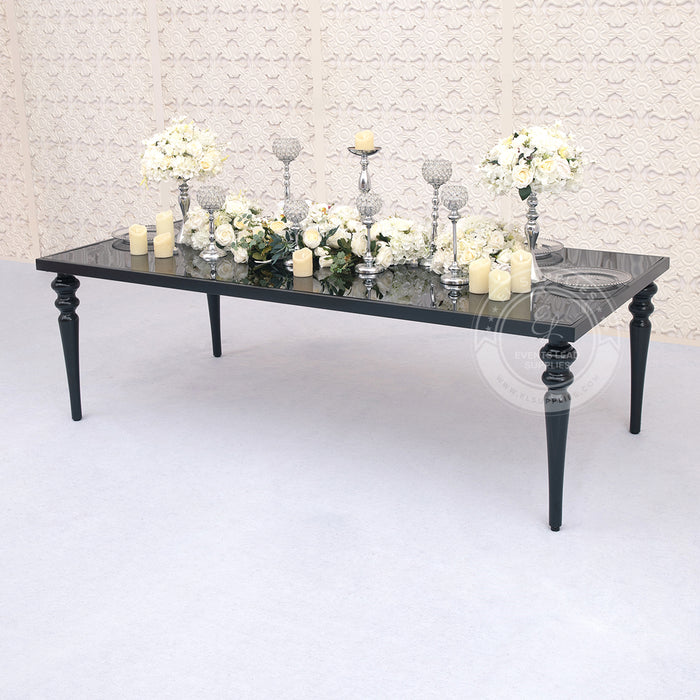 Kairos black dining table Black Frame with Black Top