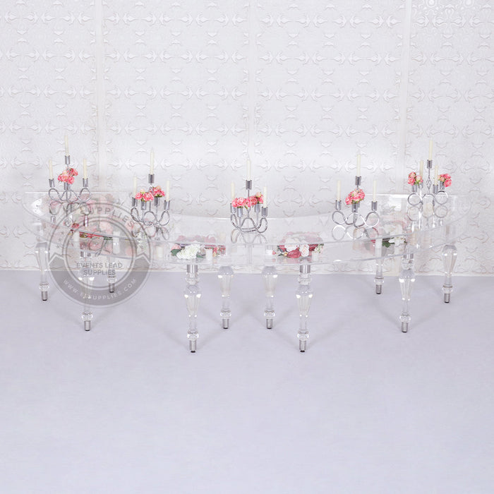 event decor Acrylic Serpentine Table