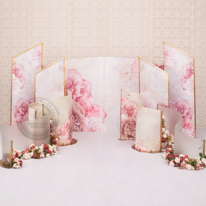 Rose-Adorned Wedding Backdrop