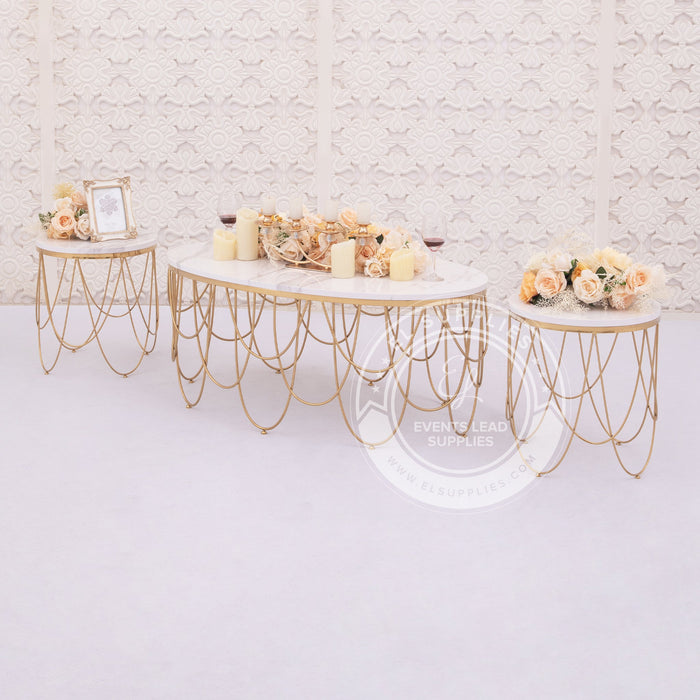 SHALAAL Gold Coffee Table Set