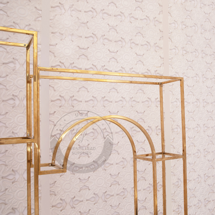 PHANEAAS Gold Arch Frame Backdrop Set