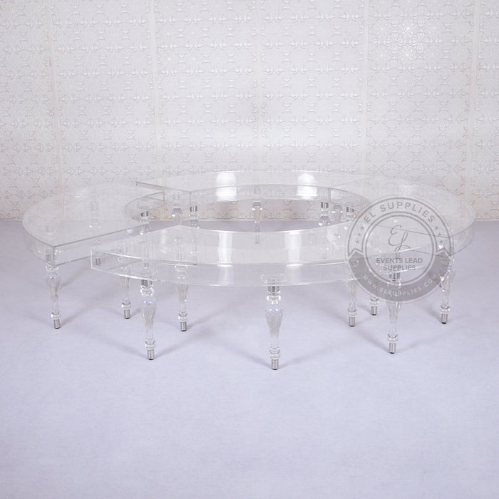 round glass wedding table