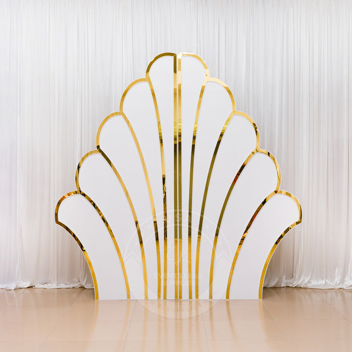 LYRA Gold and White Backdrop