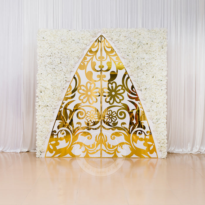 LYRA Gold and White Backdrop