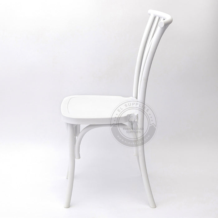 WILLOW White Wood-Grain Resin Chair