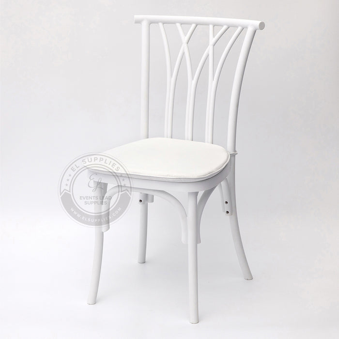 WILLOW White Wood-Grain Resin Chair