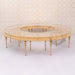 round gold dining table 
