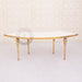 Serpentine Dining Table - Gold with White Top 2