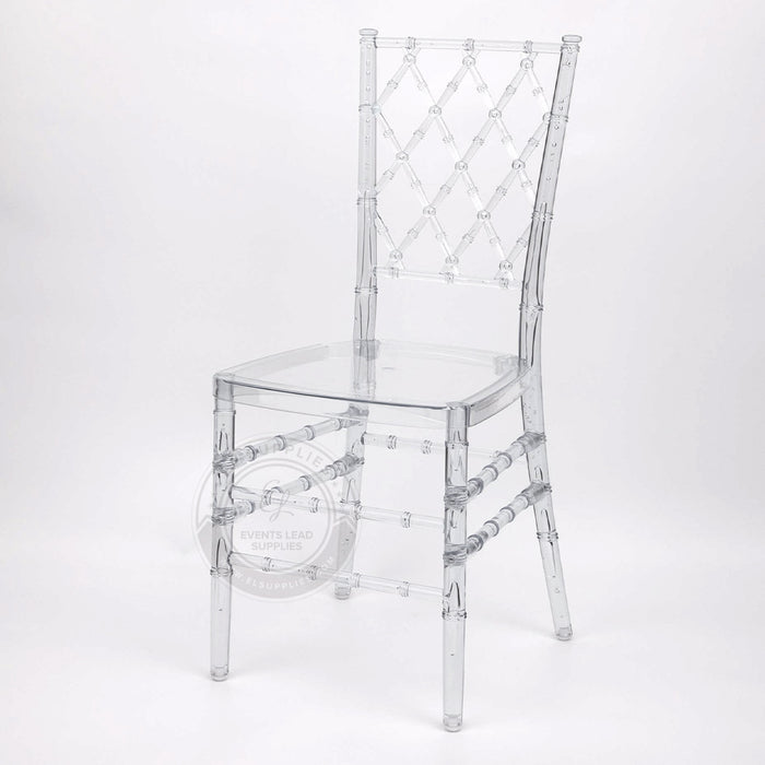 DIAMOND Clear Back Resin Chair with Free Cushion