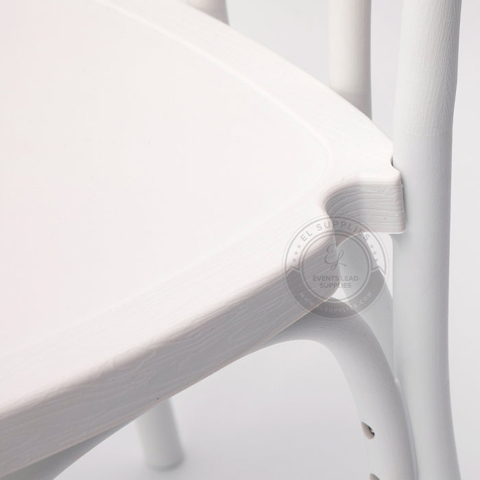 BENTWOOD White Wood-Grain Resin Chair