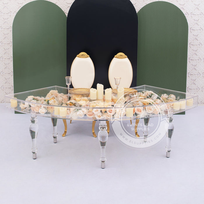  Acrylic Serpentine Table