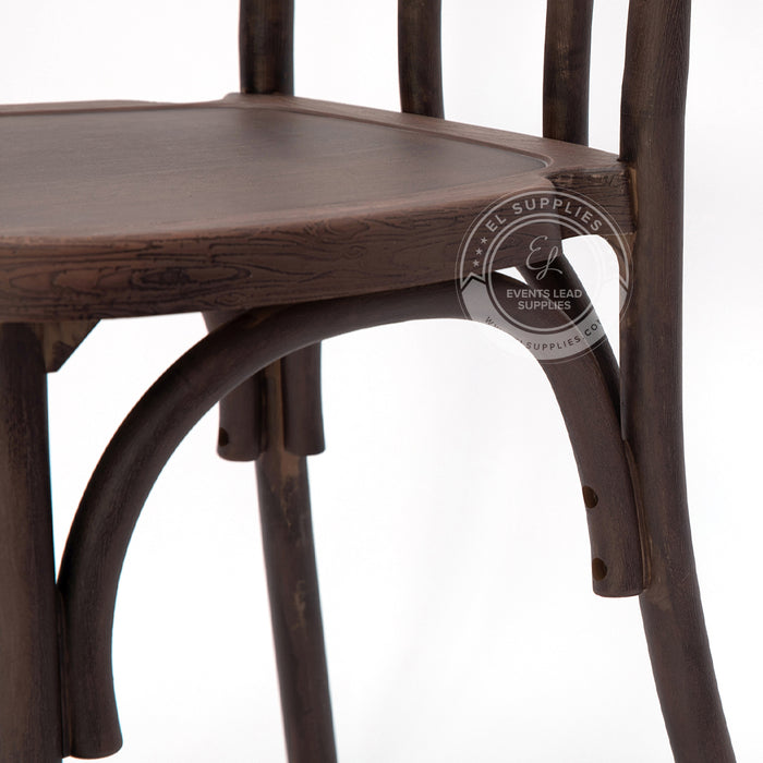 BENTWOOD Dark Walnut Wood-Grain Resin Chair