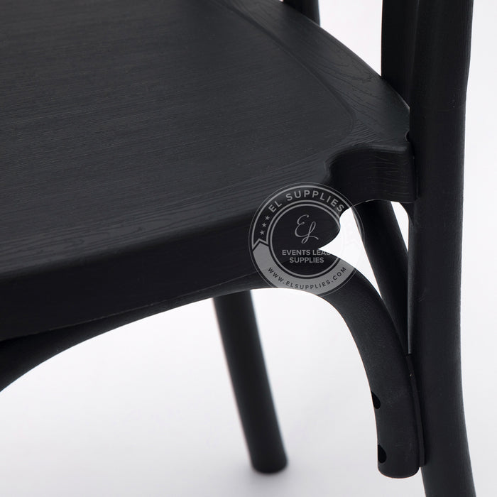 BENTWOOD Black Wood-Grain Resin Chair