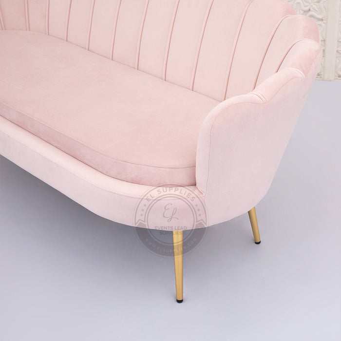 LULU Sofa Blush Pink Three-Seater