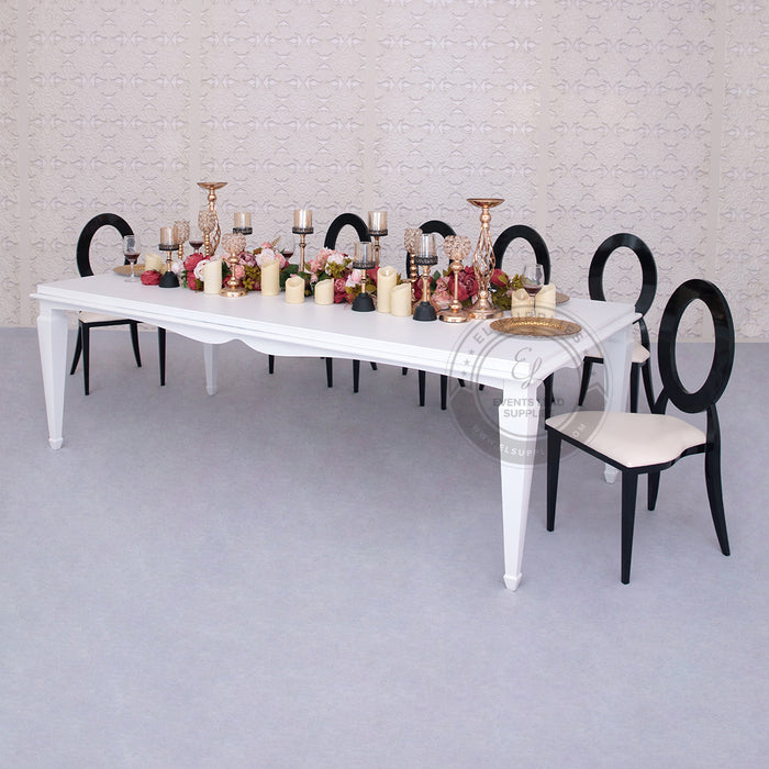 APRICUS White 8-foot Dining Table