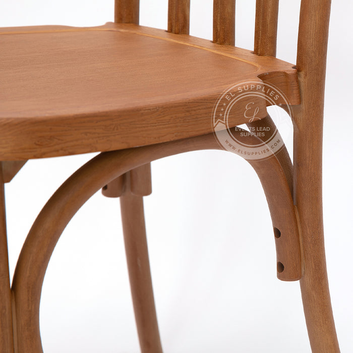 WILLOW Oak Brown Wood-Grain Resin Chair