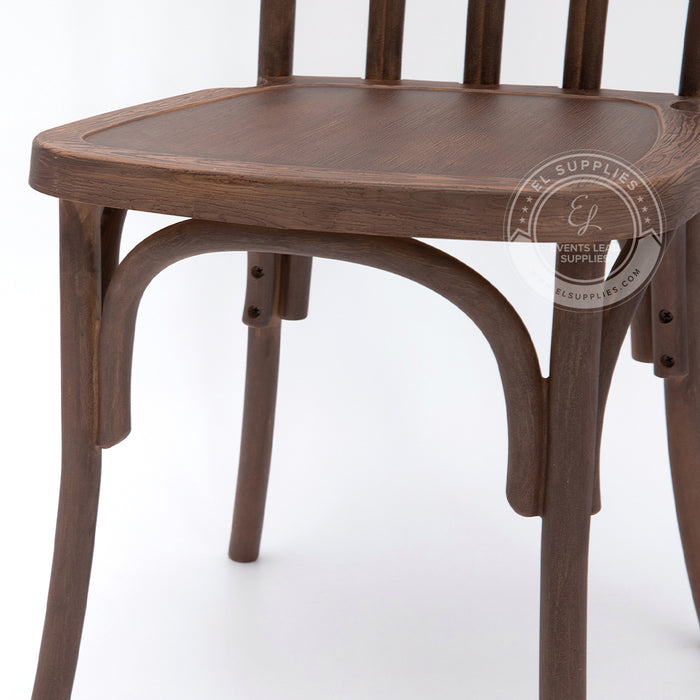 WILLOW Dark Brown Wood-Grain Resin Chair