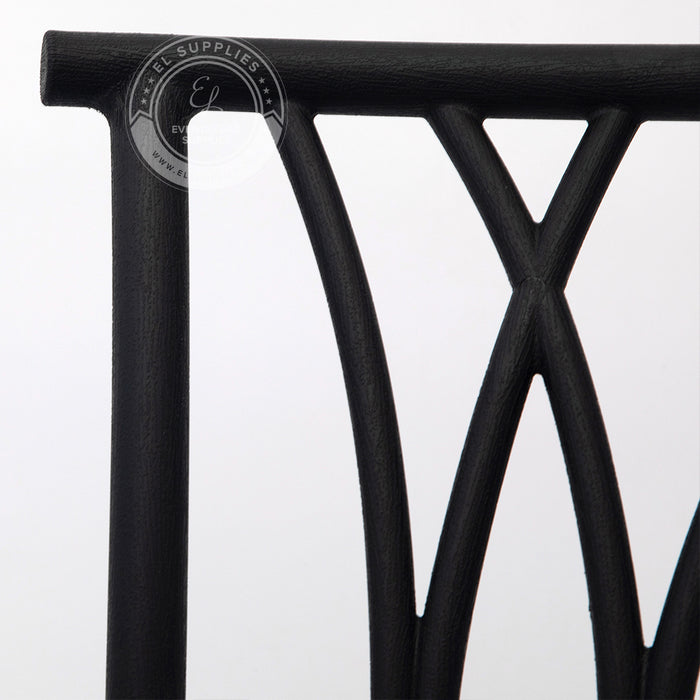 WILLOW Black Wood-Grain Resin Chair