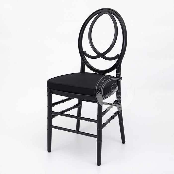 PHOENIX Black Resin Chair with Free Cushion