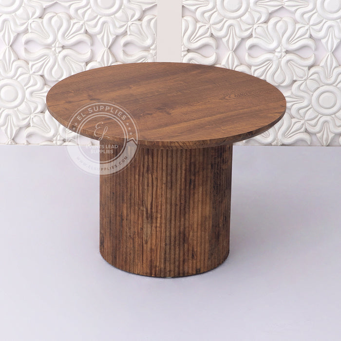 LUMY Oak Brown Cake Table