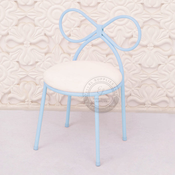 KOMBOS Kids Chair Blue Frame with White Cushion