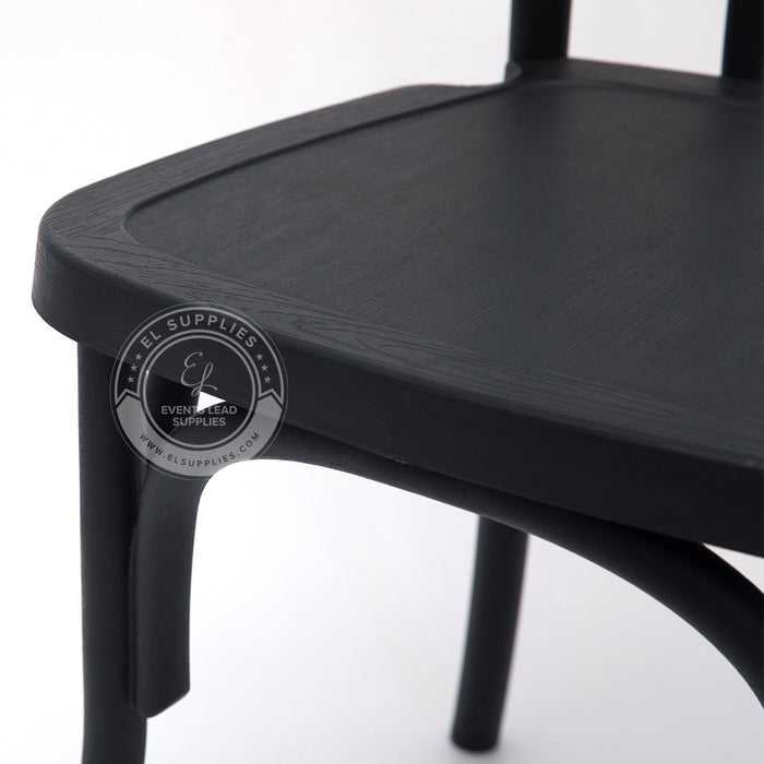 BENTWOOD Black Wood-Grain Resin Chair