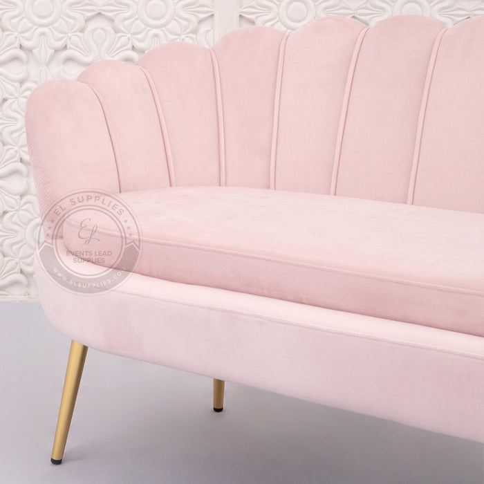 LULU Sofa Blush Pink Three-Seater