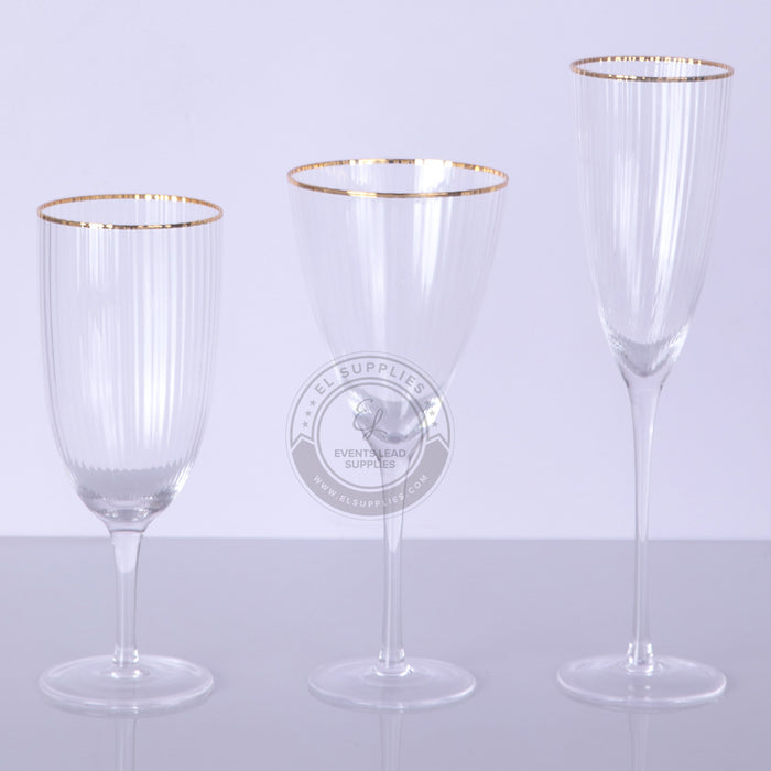 Modern Optic Champagne Toasting Flutes