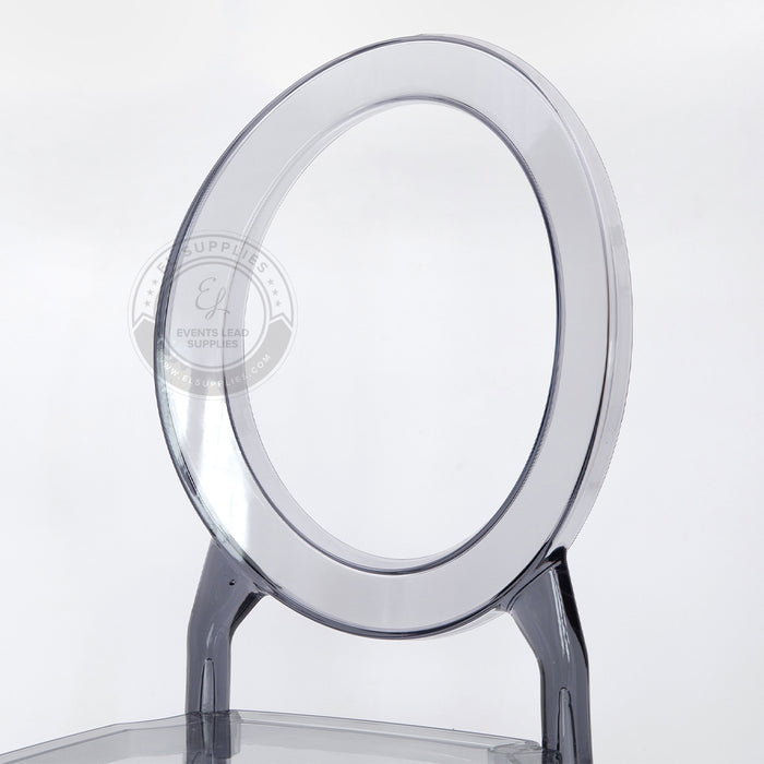 ALEXA O-Back Smoke Resin Chair with Free Cushion