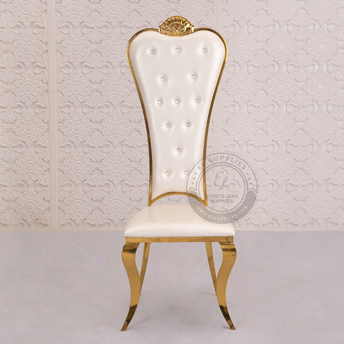 APRICUS DIAMOND Tufted Throne Chair (Set of 2)