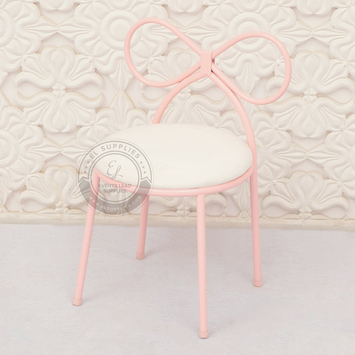KOMBOS Kids Chair Pink Frame, White Cushion