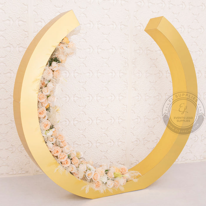 HIPPOLYTE Circular Backdrop Stainless Steel Gold