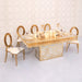 wedding decor ideas, gold dining table 