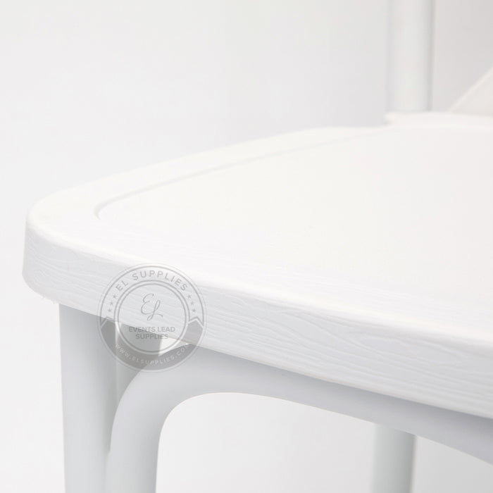 CROSSBACK White Wood-Grain Resin Chair