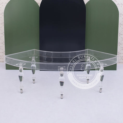Clear Acrylic Serpentine Table