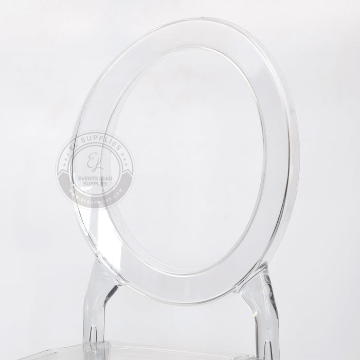 ALEXA O-Back Clear Resin Chair with Free Cushion